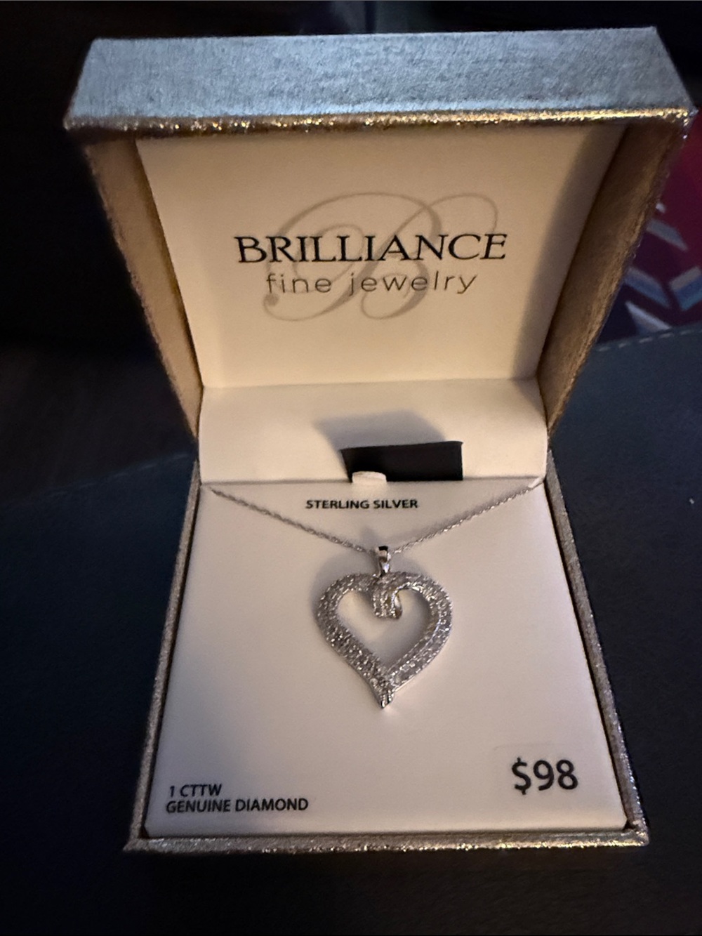 Brilliance Fine Jewelry Sterling Silver Heart Pendant Necklace - Silver